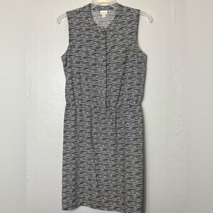 Merona Black and White Patterned Midi Dress